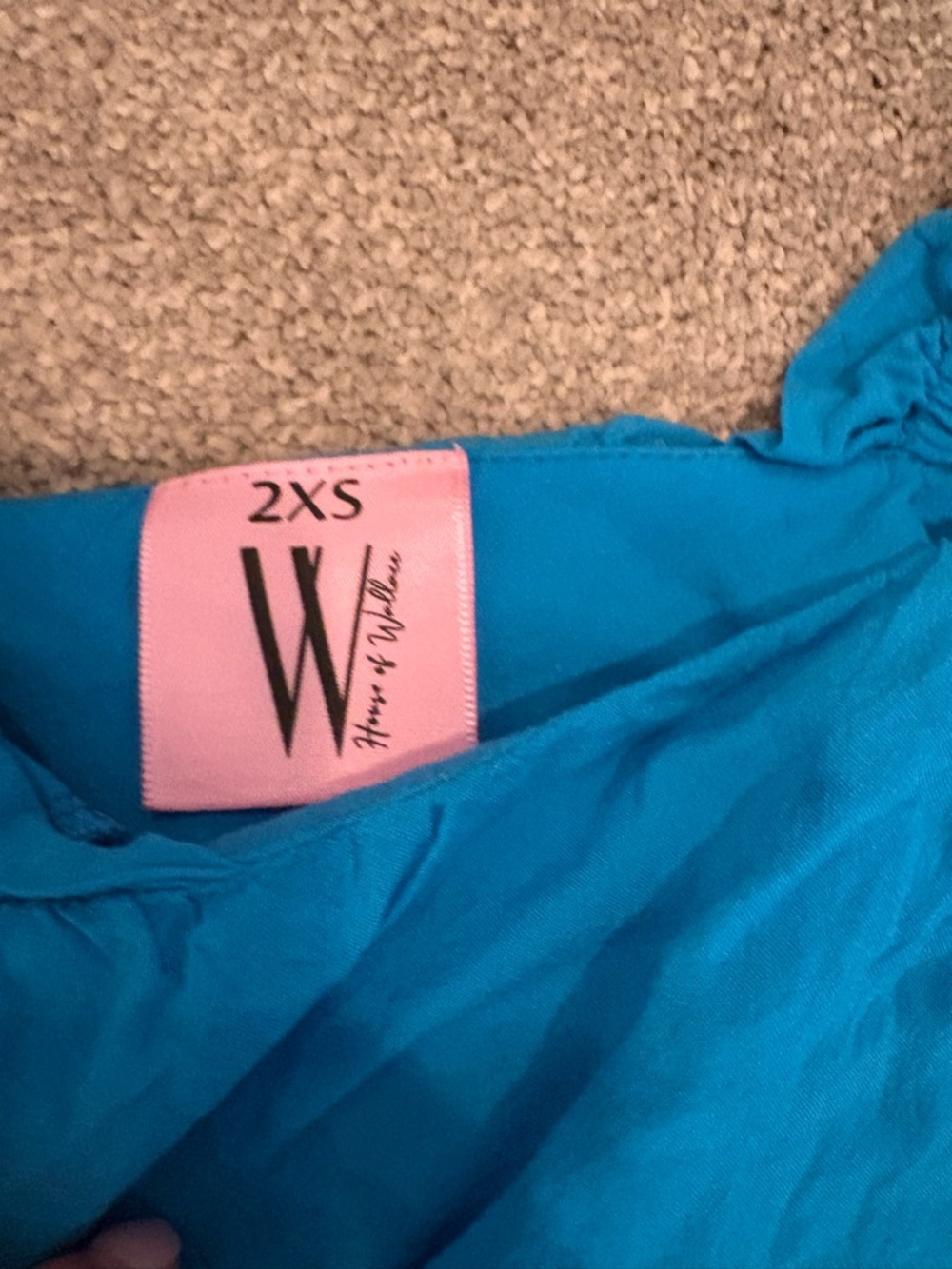 Teens Bright Turquoise Ruffled Tank and Skirt Set - Picture 3 of 3